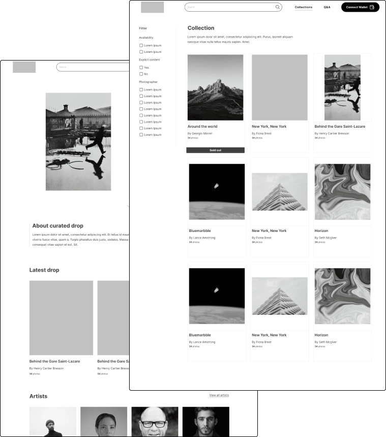 UI mockup