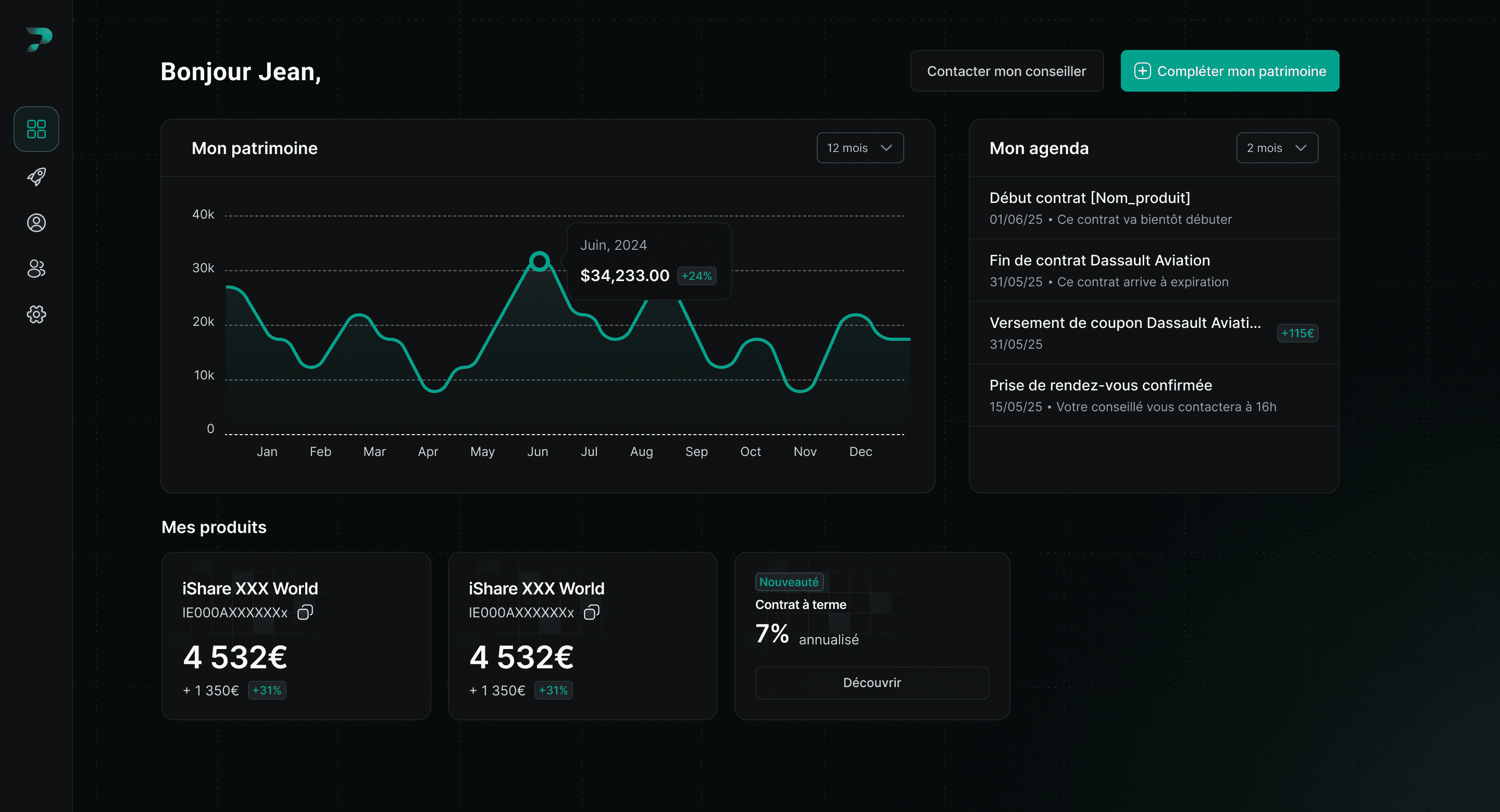 Patrimy dashboard preview