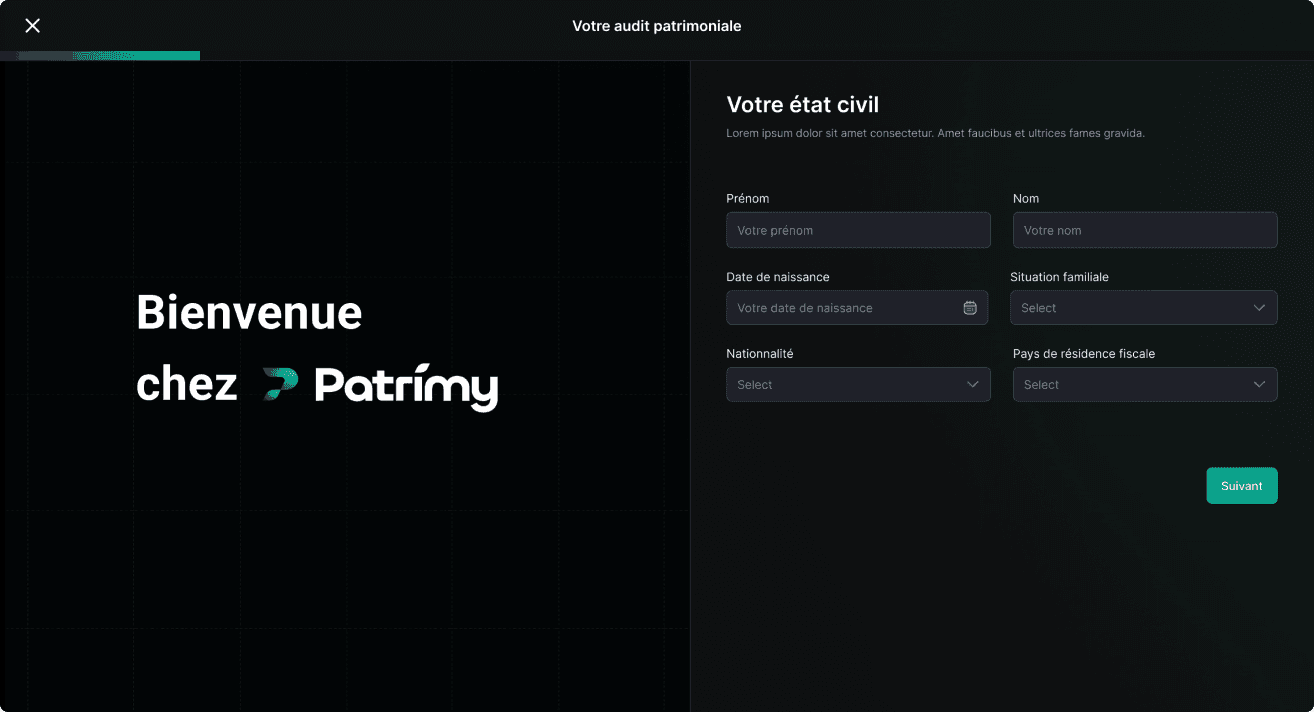 Onboarding screen